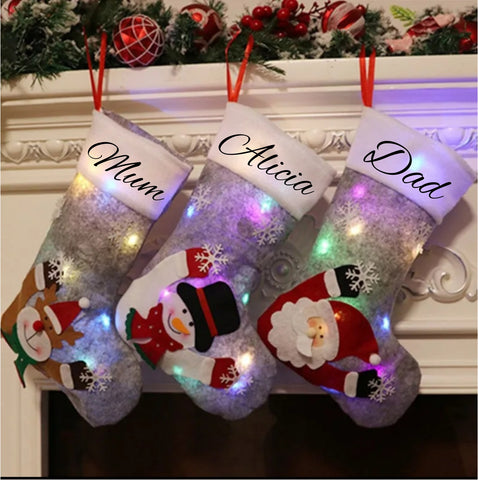 Personalised Chrsitmas light up stocking ***Last Few Left***