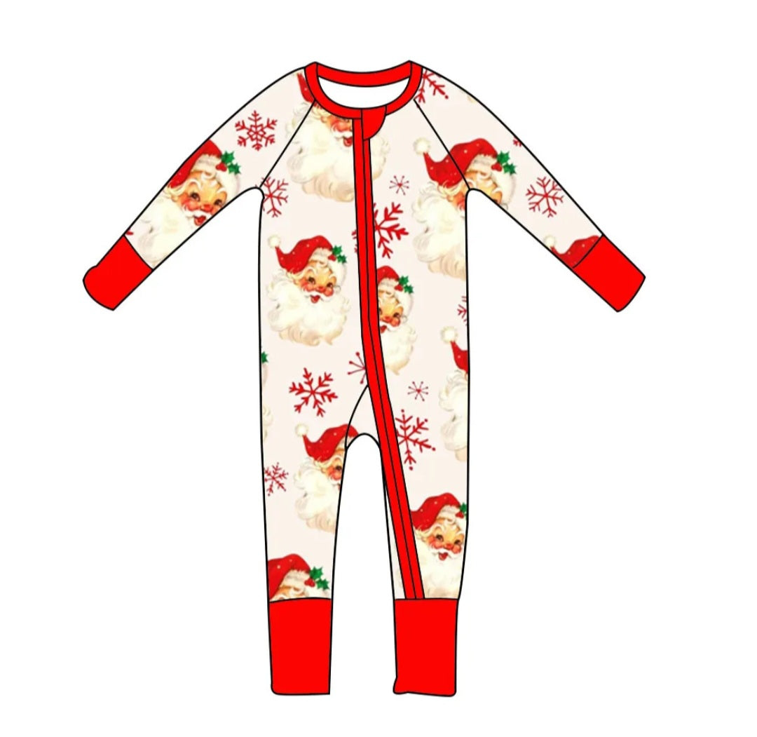 Boys Christmas Santa Clause Sleepsuit