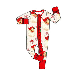 Girls Christmas Santa Clause Sleepsuit